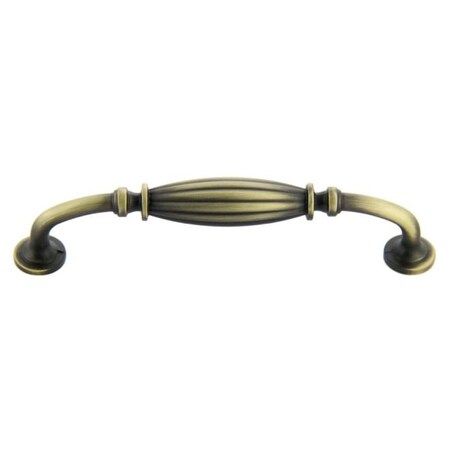 Crown 5-3/4" Deco Cabinet Pull with 5" Center to Center Antique Satin Brass Finish CHP86718ABSB